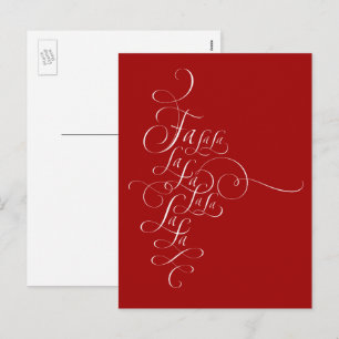 Cartes Pour Fêtes Annuelles Fa la la - Calligraphie de Noël - Deck the Halls