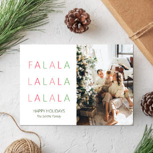 Cartes Pour Fêtes Annuelles Fa La La Christmas Coloré Cute Fun Photo