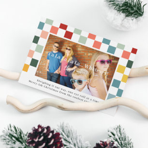 Cartes Pour Fêtes Annuelles Fa La La Quoi   Photo de Noël amusante