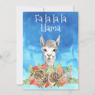 Cartes Pour Fêtes Annuelles Fa La Llama Noël mignon