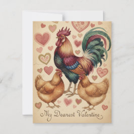 Cartes Pour Fêtes Annuelles Fabulous Rooster Valentine's Day greeting