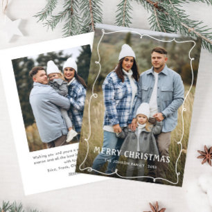 Cartes Pour Fêtes Annuelles Fâcheuse main dessinée Scribble Rétro Noël 2 Photo