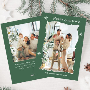 Cartes Pour Fêtes Annuelles Fâcheuse main dessinée Scribble Rétro Noël 2 Photo