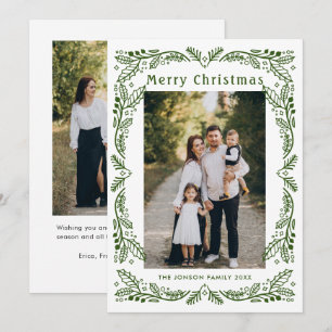 Cartes Pour Fêtes Annuelles Fâcheuse main dessinée Scribble Rétro Noël 2 Photo