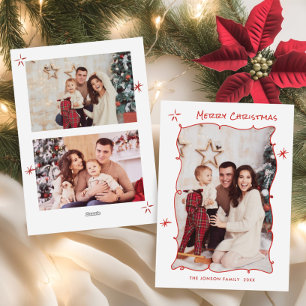 Cartes Pour Fêtes Annuelles Fâcheuse main dessinée Scribble Rétro Noël 3 Photo