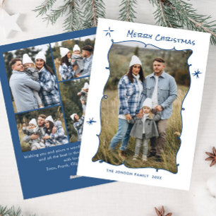 Cartes Pour Fêtes Annuelles Fâcheuse main dessinée Scribble Rétro Noël 5 Photo