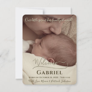 Cartes Pour Fêtes Annuelles Faire annonce de naissance avec photo Nouveau-né b