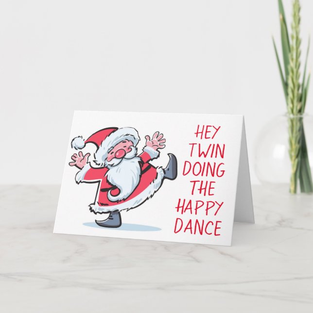 CARTES POUR FÊTES ANNUELLES *FAIRE LA BONNE DANSE VOIR À NOËL* (Devant)