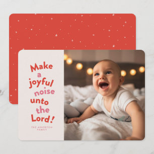 Cartes Pour Fêtes Annuelles Faire un bruit joyeux Noël religieux rouge amusant