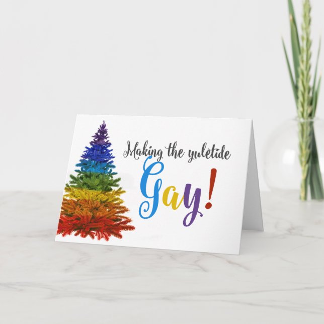 Cartes Pour Fêtes Annuelles Faire une période des fêtes gay ! (Devant)