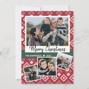 Cartes Pour Fêtes Annuelles Fairisle Nordic Christmas Collage