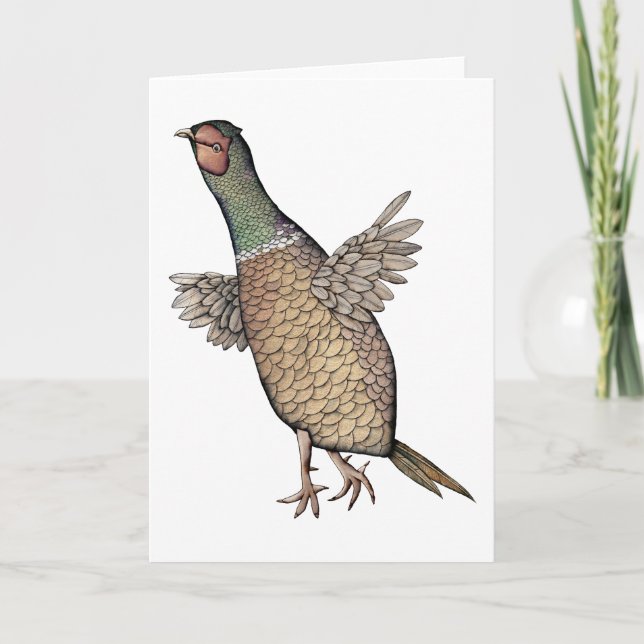 Cartes Pour Fêtes Annuelles Faisan (Devant)