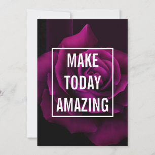 Cartes Pour Fêtes Annuelles Faites aujourd'hui Extraordinaire Purple Rose Insp