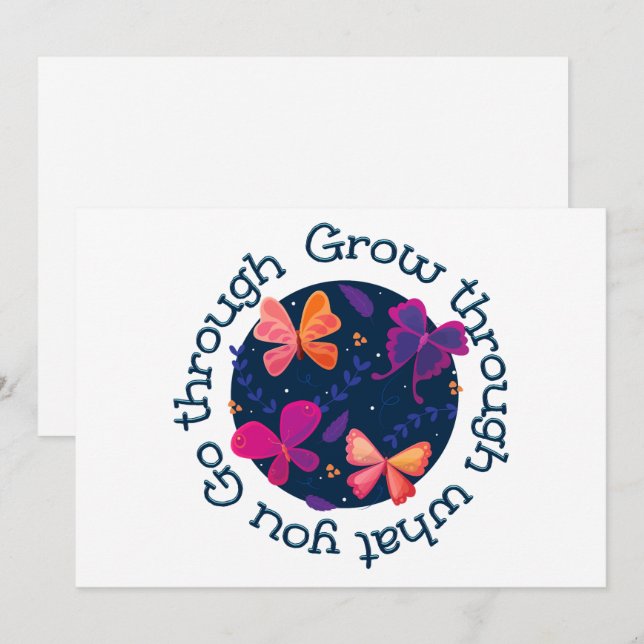 Cartes Pour Fêtes Annuelles Faites le tour de ce que vous traversez (Devant / Derrière)