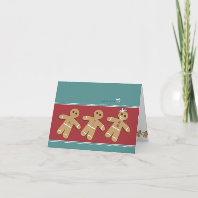 Cartes Pour Fêtes Annuelles Faites l'HOMOSEXUEL de Noël (Devant)