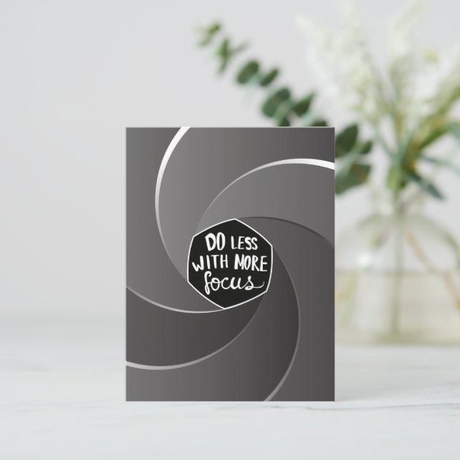 Cartes Pour Fêtes Annuelles Faites moins avec plus de concentration (Debout devant)