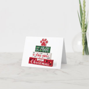 CARTES POUR FÊTES ANNUELLES FAITES UN "CHIEN QUI EST ALLÉ HEUREUX VACANCES"