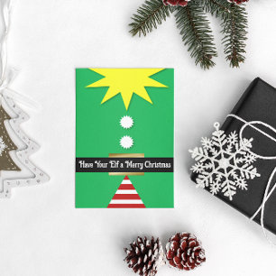 Cartes Pour Fêtes Annuelles Faites Un Joyeux Noël À Votre Elfe