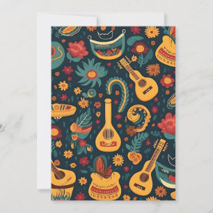 Cartes Pour Fêtes Annuelles Faites votre fiesta avec le Motif tendance CincoDe