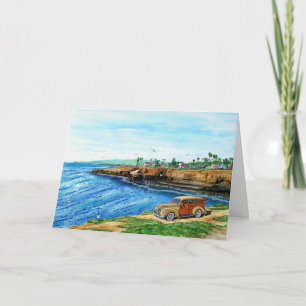CARTES POUR FÊTES ANNUELLES FALAISES DE COUCHER DU SOLEIL