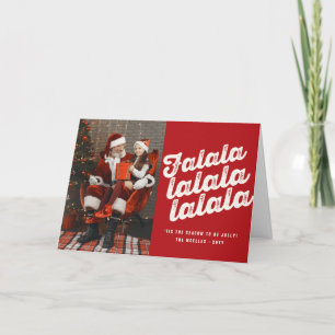 Cartes Pour Fêtes Annuelles Falalalala Bold Script amusant classique de Noël p