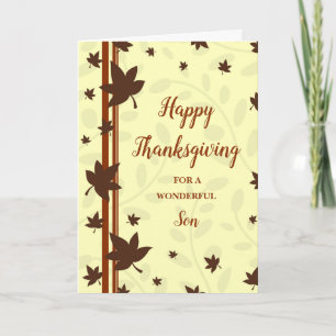 Cartes Pour Fêtes Annuelles Fall Leaves Bon thanksgiving Son