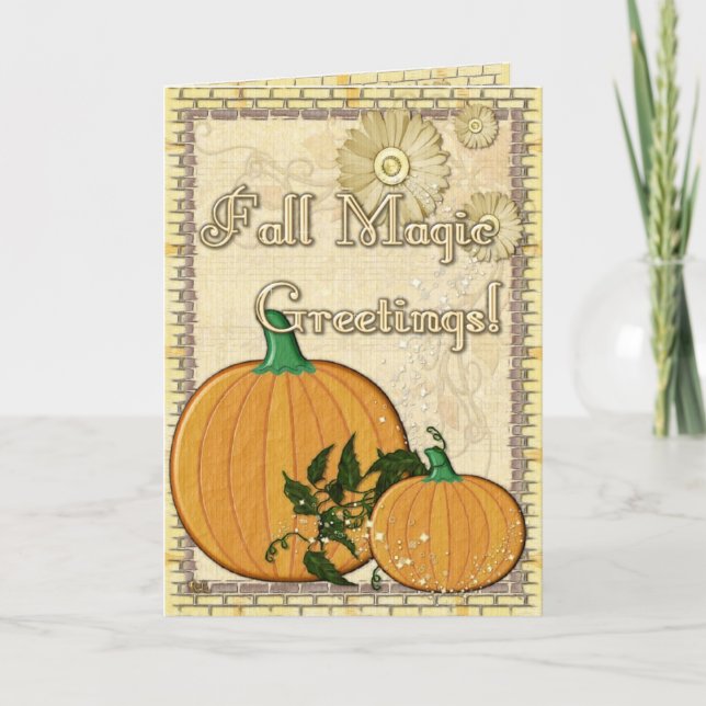 Cartes Pour Fêtes Annuelles Fall Magic Folk Art (Devant)