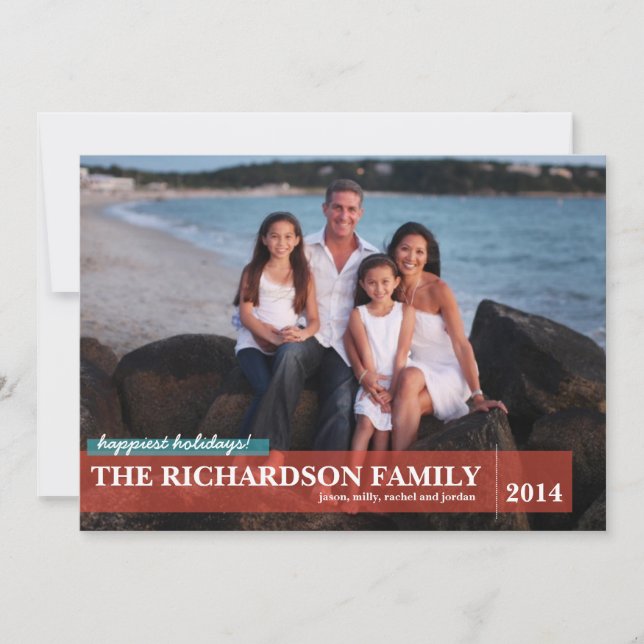 Cartes Pour Fêtes Annuelles Famille (Devant)