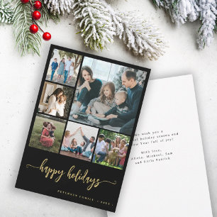 Cartes Pour Fêtes Annuelles Famille 6 photos joyeuses fêtes noires salutation
