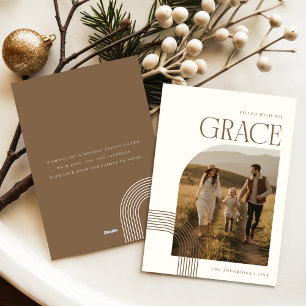 Cartes Pour Fêtes Annuelles Famille chrétienne religieuse Arche Photo Noël