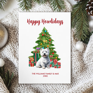Cartes Pour Fêtes Annuelles Famille de chien Terrier Noël