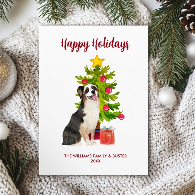 Cartes Pour Fêtes Annuelles Famille de chiens bergers australiens (Créateur téléchargé)