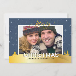 Cartes Pour Fêtes Annuelles Famille de flocons de neige Elegant Winter Wonderl