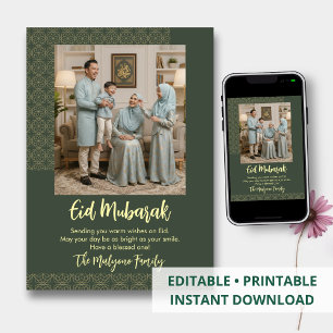 Cartes Pour Fêtes Annuelles Famille de motifs géométriques Modern Sage pour ph
