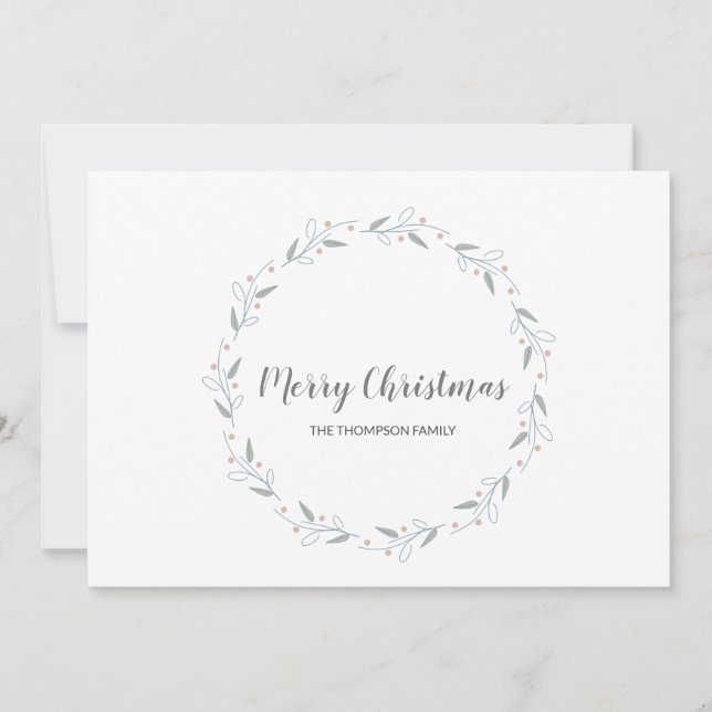 Cartes Pour Fêtes Annuelles Famille de Noël moderne et personnalisée (Devant)