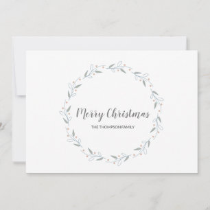 Cartes Pour Fêtes Annuelles Famille de Noël moderne et personnalisée