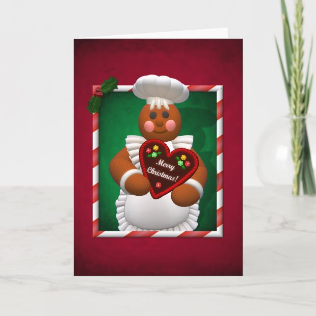 Cartes Pour Fêtes Annuelles Famille de pain d'épices : Bakery Girl (Devant)