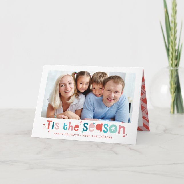 Cartes Pour Fêtes Annuelles FAMILLE MODERNE NOËL PHOTO fun cette saison (Devant)