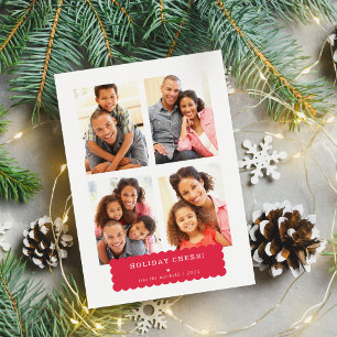 Cartes Pour Fêtes Annuelles FAMILLE MULTI PHOTO moderne minimaliste bannière s