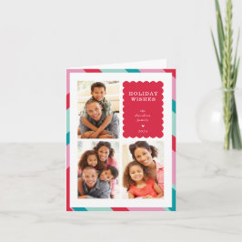 Cartes Pour Fêtes Annuelles FAMILLE MULTI PHOTO moderne minimaliste bordure ro