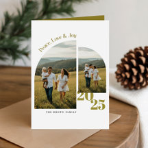 Famille Noël Pliée Vert Olive Moderne
