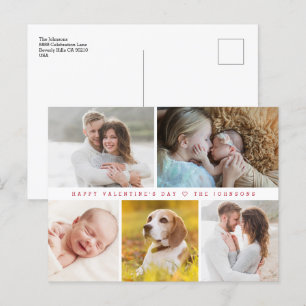 Cartes Pour Fêtes Annuelles Famille personnalisée Heureuse Sainte-Valentin mod
