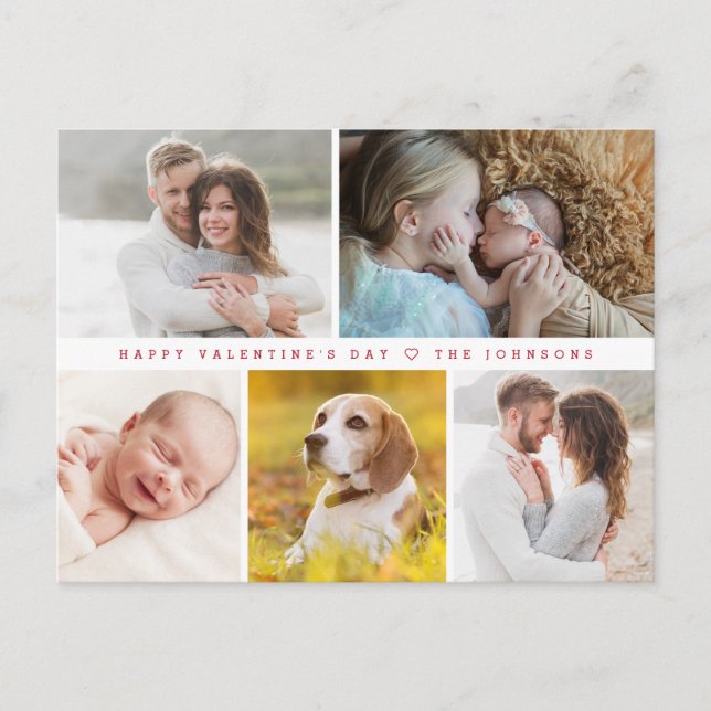 Cartes Pour Fêtes Annuelles Famille personnalisée Heureuse Sainte-Valentin mod (Devant)