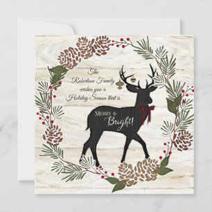 Cartes Pour Fêtes Annuelles Famille Photo Collage Wood Farmhouse Noël