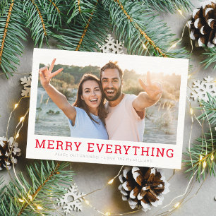 Cartes Pour Fêtes Annuelles FAMILLE PHOTO joyry tout festif rouge simple