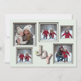 Cartes Pour Fêtes Annuelles Famille photo Mint 3D Christmas 5