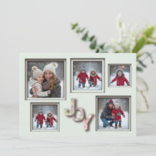 Cartes Pour Fêtes Annuelles Famille photo Mint 3D Christmas 5