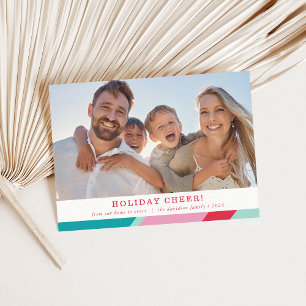 Cartes Pour Fêtes Annuelles FAMILLE PHOTO moderne cadre géométrique minimal
