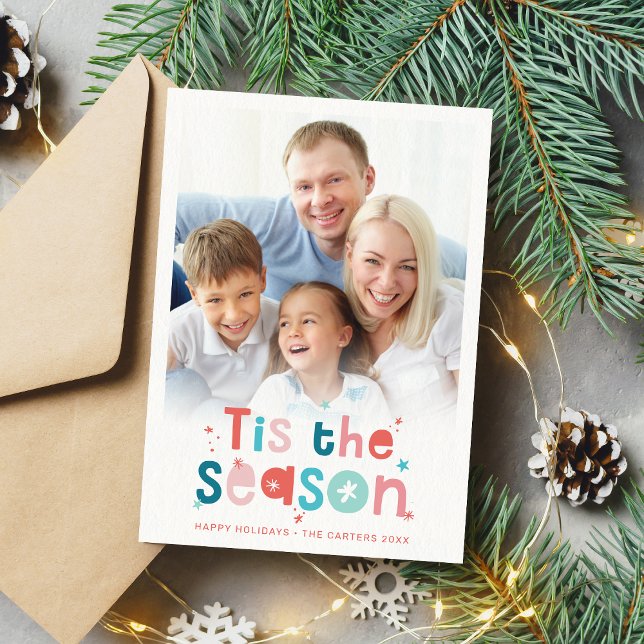 Cartes Pour Fêtes Annuelles FAMILLE PHOTO moderne fun jolie cette saison (Créateur téléchargé)
