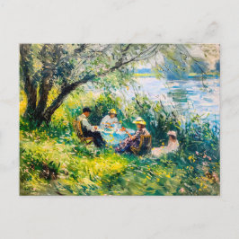 Cartes Pour Fêtes Annuelles famille profitant d'un pique-nique dans une prairi